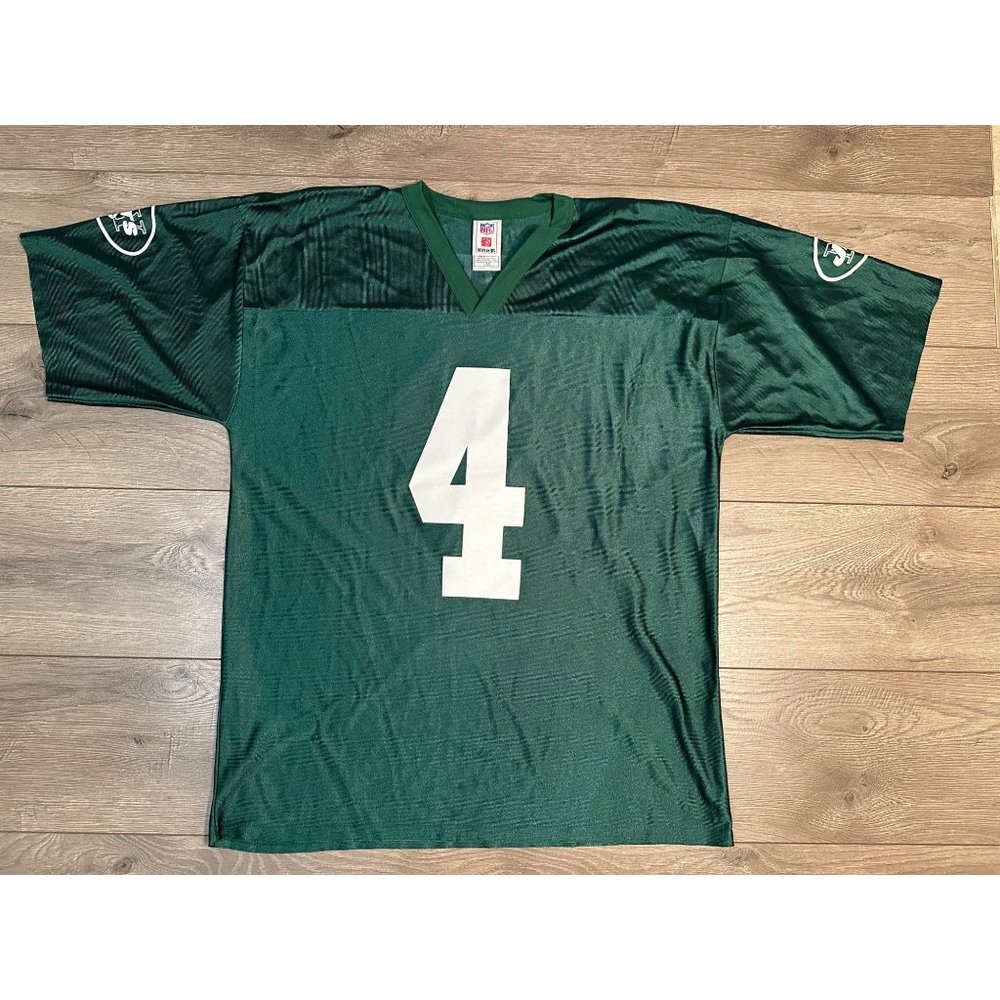 Brett Favre — New York Jets Reebok Home Jersey #4 — Size Men’s L